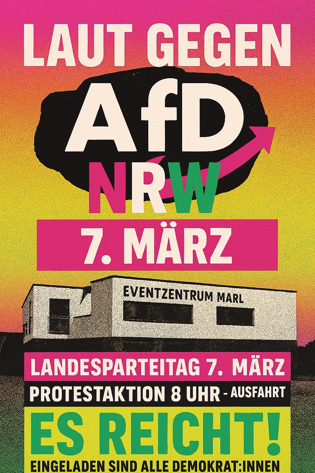 Mahnwache gegen AfD-Landesparteitag in Marl